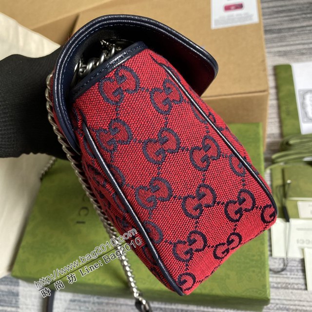 Gucci新款全皮女包 古馳Marmont系列小號鏈條肩背包 Gucci經典款斜挎女包 443497  ydg3263